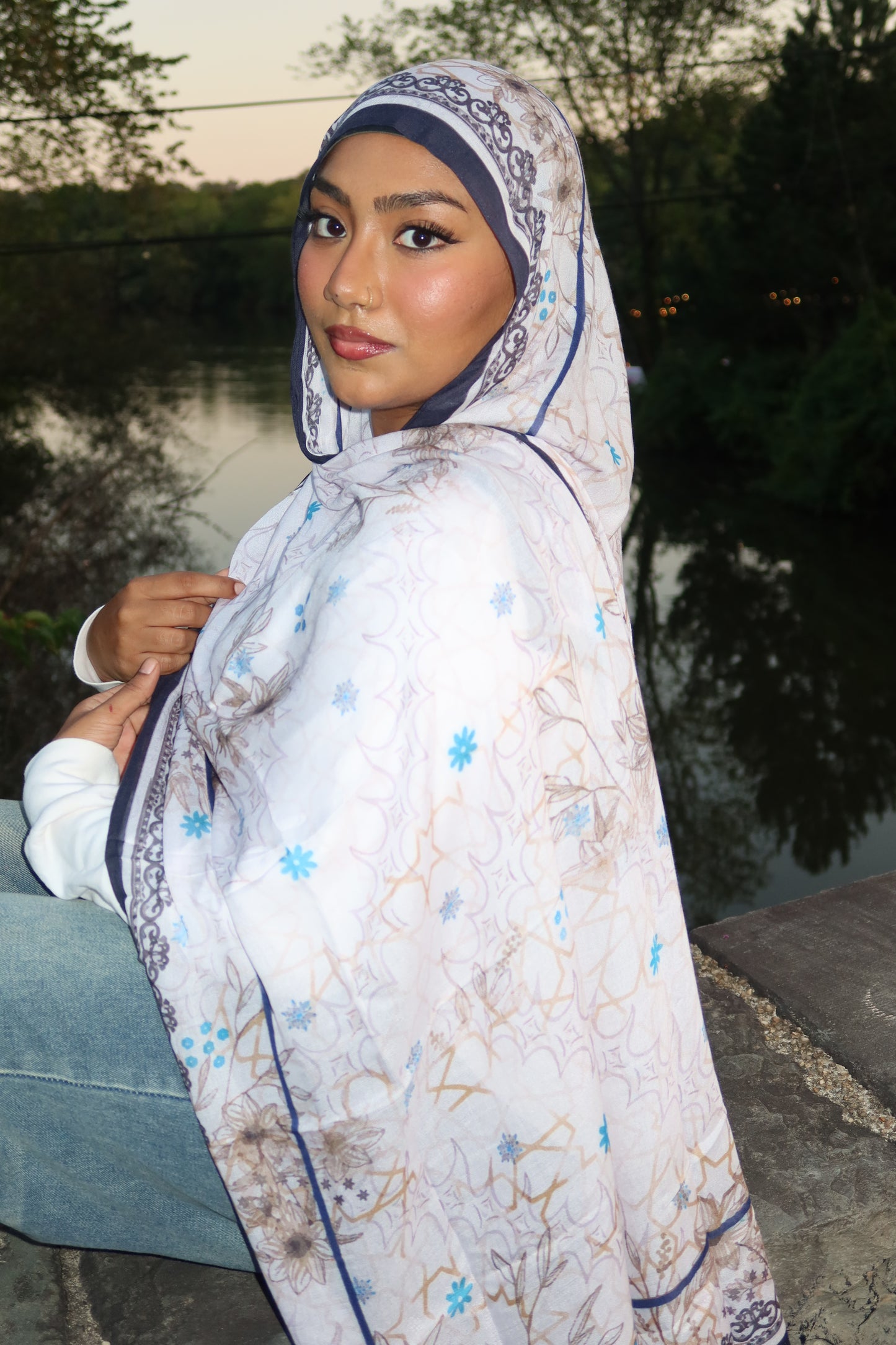 Crystal Pearl Pashmina