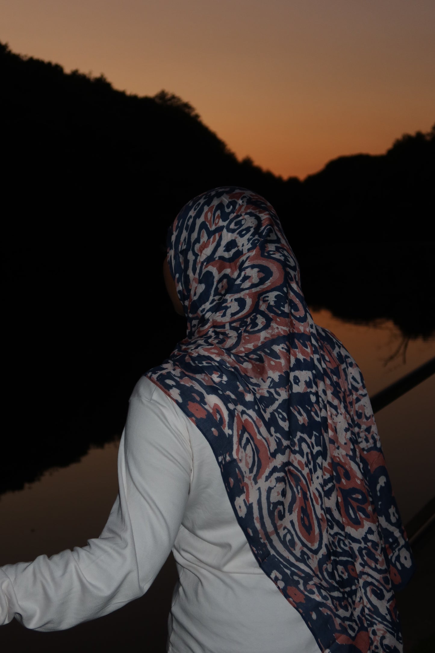 Indigo Abstract Pashmina