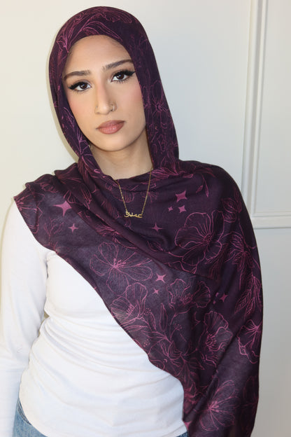Plum Night Floral